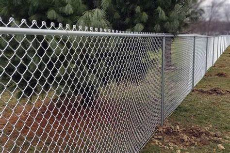 Galvanized chain link fence