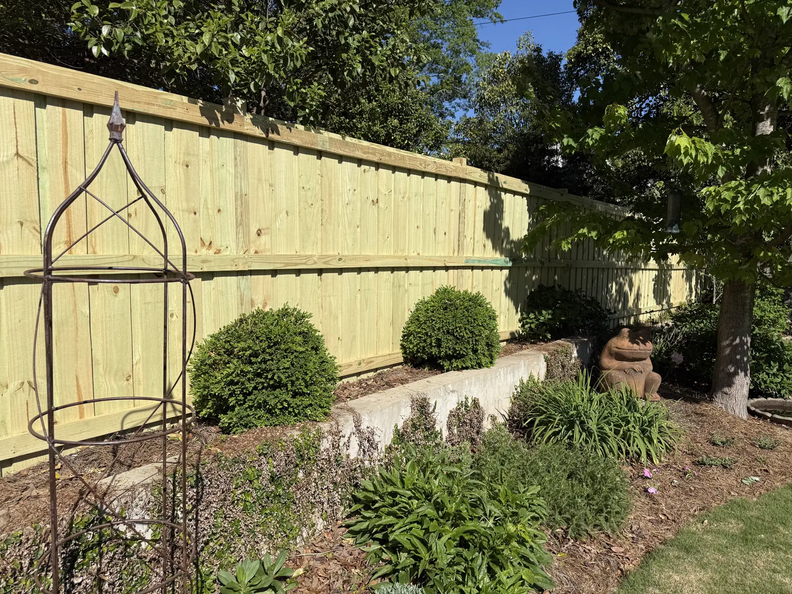 Wood privacy fence installed by CC Fencing in Upstate SC